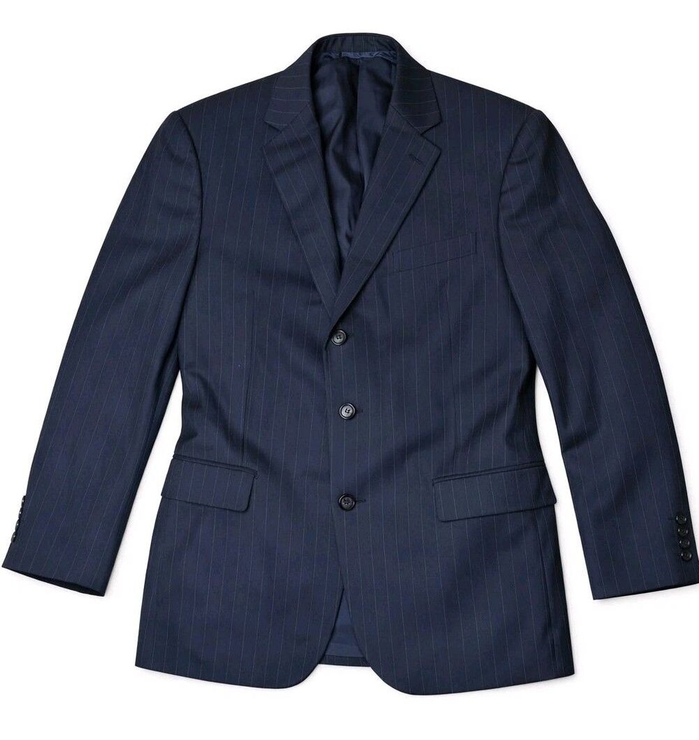 Hickey Freeman Mens 48R Bespoke Loro Piana Tasmanian Super 120s Wool Suit Jacket